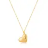 Venta Caliente de Amazon Colgante de Amor Chapado en Cobre Dorado Cadena para Clavícula del Día de San Valentín Collar Apilado de Lujo Ligero con Forma de Corazón