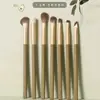 Set de 7 Brochas de Maquillaje de Aguacate para Principiantes, Cerdas de Fibra Que No Lastiman la Cara, Brochas de Maquillaje de Cerdas Suaves para Sombras de Ojos, Cangzhou