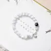 Pulsera de Ojo de Gato de Obsidiana Plateada Natural Moda Sensación de Alta Gama Magnética Pata de Gato Pulsera de Nicho Adorno para la Mano Venta al por Mayor