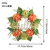 Jingchen transfronterizo una variedad de hola placa de madera corona artificial puerta pared colgante hortensia anillo de ratán decoración de ventana