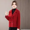 Ropa Transfronteriza para Mamá Otoño e Invierno Elegante Solapa Nuevo Estilo 2026 Moda de Edad Media Casual Manga Larga Estilo Chino Chaqueta Multiusos