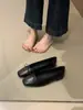 Versión de Piel de Cordero~Negro Francés Slip-on Puntas Redondas Planos Mujer Tacón Bajo Moda Viaje Lazo Bailarinas