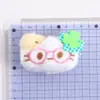 Nuevo Trébol de Cuatro Hojas de Dibujos Animados Gatito de la Suerte Expresión Linda Colgante DIY Llavero Accesorios para el Cabello Bolsa de Estudiante Venta al por Mayor