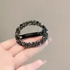 Accesorios para el Cabello de Lujo Ligero de Gama Alta, Pinza para el Cabello de Flor con Pedrería y Diseño Hueco a la Moda y con Estilo, Pinza de Resorte con un Toque de Gama Alta, Pinza Horizontal para Media Coleta, Pinza Superior