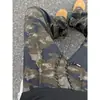 Calça de Moletom Pesada Camuflada Retro Americana Masculina Outono Marca Tendência Calças Vintage Largas Retas Casuais Calças Esportivas