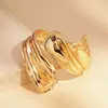 Pulsera de Apertura de Espejo con Correa Plisada Tendencia Europea y Americana Pulsera Exagerada Brazalete de Brazo Nicho Lujo Ligero Estilo de Gama Alta Pulsera para Mujeres