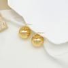 Brincos de hemisfério oco estilo Hong Kong brincos com pino de prata s925 brincos de design nicho brincos de temperamento feminino brincos simples atacado