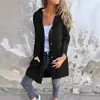 Tiktok Amazon Exportación Transfronteriza Otoño e Invierno Talla Grande Color Sólido Chaqueta con Capucha Engrosada Botones de un Solo Botón Top para Mujer