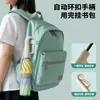 Paraguas Infantil Completamente Automático con Hebilla de Anillo, Esquinas Redondeadas, Paraguas Plegable de Seguridad Antivuelco, Paraguas con Gancho de Doble Uso Específico para Estudiantes para Clima Soleado y Lluvioso