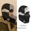 Gorra de Esquí para Hombre para Exteriores Protección para los Oídos Impermeable Gorra de Trueno de Algodón para Hombre Otoño e Invierno Cálida Piloto Protección contra el Frío Ciclismo