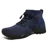 Calcetines personalizados zapatos zapatos de hombre talla grande malla tejida fly color liso zapatos deportivos amantes del senderismo al aire libre zapatillas para correr