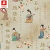 Algodão Estampado Feminino Figura Estilo Nacional Vestido Antigo Lenço Vestido Camisa Tecido Hanfu em estoque