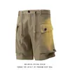 Shorts de Trabajo para Hombre 2026 Verano Bordados Patrón Espiga Shorts de Cinco Puntos Ropa de Trabajo Shorts de Longitud Media Tallas Grandes Shorts de Playa