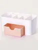 Nova Caixa de Armazenamento de Pincéis de Maquiagem Multicompartimentos com Strass para Desktop, Caixa de Armazenamento de Itens de Nail Art, Caixa de Strass, Caixa de Armazenamento Criativa
