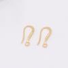 Gancho para la oreja chapado en oro de 18 quilates, gancho para la oreja en forma de U, accesorios de joyería DIY, pendientes hechos a mano, pendientes, materiales semiacabados