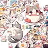 50 Pegatinas de Diario de Gato Lindas de Compra Directa Transfronteriza, Pegatinas Adorables de Dibujos Animados de Mascotas Estilo Japonés, Pegatinas de la Vida Diaria de Gatos