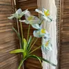 Nova Flor Artificial Tulipa Aberta de Cinco Cabeças Impressa em 3D Decoração de Casa Ornamento para Sala de Estar Arranjo Floral de Casamento