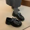 Mocassins Femininos de Solado Grosso 2026 Nova Primavera Slip-On Estilo Britânico Mary Jane Laço Sapatos JK