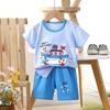 Traje de manga corta para niños, camiseta de algodón para niños, ropa de verano para bebés, pantalones cortos para niñas, ropa de bebé, venta al por mayor de verano