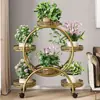 Soporte para Flores para Sala de Estar, de Pie, Móvil con Ruedas, Soporte Multifuncional de Hierro Forjado para Plantas Verdes, Soporte para Flores de Balcón