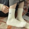 Calcetines de terciopelo australiano invierno mujer cálidos almacenamiento de calor con forro polar gruesos para casa lindos calcetines de tubo largos felpa bordado peludo