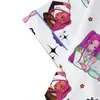 Cárdigan Transfronterizo Europeo y Americano de Seda de Leche con Estampado de Personajes para Mujer, Shorts de Manga Corta, Ropa de Casa Transpirable Casual