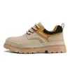 Zapatos de Trabajo para Hombre Nuevos de Caña Baja Casuales de Moda Zapatos con Cordones Individuales Botas de Ruibarbo Zapatos de Moda Tendencia para Hombre Primavera y Otoño