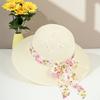 Sombrero de Paja Parasol de Verano Sombrero Protector Solar para Mujer Sombrero Redondo de Temperamento Estilo Coreano Sombrero de Madre Sombrero de Ala Ancha Sombrero de Pescador Sombrero Parasol