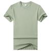 Camiseta pesada 210g gola redonda 16 cores transmissão ao vivo ombro pequeno algodão manga curta casual Coringa camisa de publicidade manga curta