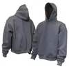 Sudadera con capucha de color liso negro y gris avena, versátil, peso pesado, estilo americano simple, nueva para Otoño e Invierno 2025, para hombres y mujeres