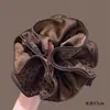 Goma para el pelo con estampado de leopardo Otoño e Invierno Nueva Dulce Fresca Y2K Chica Picante Grande para Cola de Caballo Baja Accesorio para el Cabello para Mujer