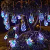 Luzes de Corda para Atmosfera de Barraca de Camping Corda de Cânhamo Solar Cordão de Lâmpadas Pátio Externo Jardim LED Impermeável Luzes Decorativas