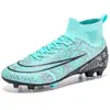 Zapatos de fútbol transfronterizos para hombres y mujeres, de caña alta con tacos largos AG, tacos TF, zapatos de entrenamiento para competición de fútbol en campus estudiantil, malla antideslizante