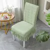Funda de silla de jacquard polar transfronteriza, funda de silla elástica de una pieza engrosada para hoteles, restaurantes y uso doméstico, funda de taburete anti-manchas