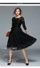 Suprimento transfronteiriço comércio exterior vestuário feminino europeu e americano feminino justo modelador comprimento médio renda saia ampla vestido