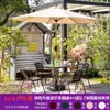 Sombrilla de Patio para Exteriores, Impermeable y Resistente al Sol, Juego de Mesa y Sillas con Sombrilla, Sombrilla de Poste Central para Jardín, Patio y Terraza