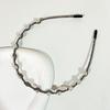 Diadema Dentada con Perlas y Pedrería Estilo Coreano Diadema Antideslizante Artefacto Cueva para el Cabello Flequillo Cabello Roto Pinza para el Cabello Combinable Tocado Elegante
