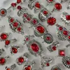 Conjunto de Anillos Florales Turquesa Estilo Étnico Transfronterizo Conjunto de Anillos Geométricos Plata Antigua Vintage