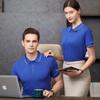 Camisa Polo de Seda de Hielo, Estilo Delgado de Verano, Camisa de Cultura Corporativa con Cuello de Solapa, Ropa de Trabajo para Grupos Empresariales, Venta al por Mayor de Fábrica