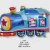Globos de foil con forma de vehículo para decoraciones de cumpleaños de niños: autobús escolar, coche de policía, camión de bomberos, vehículo de construcción, coche