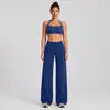 Conjunto de ropa deportiva transfronterizo con hermoso sujetador deportivo de cuello halter en la espalda, conjunto de yoga de secado rápido para correr al aire libre, ciclismo y Pilates