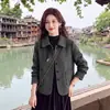 Abrigo corto de lana para mujer, nuevo estilo otoño/invierno 2026, talla petite, atuendo de otoño para mamá, chaqueta corta chic para mujer