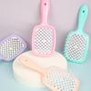 Peine Elegante Hueco, Cepillo para el Cabello Transpirable, Antiestático, Peine de Plástico de Dientes Anchos de Regalo, Cepillo para Masaje de Cabello Seco y Húmedo