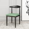 Silla de Comedor Doméstica de Lujo Ligero Taburete Moderno Silla Nórdica para Tocador Silla con Respaldo Imitación Madera Maciza Hierro Silla de Negociación de Esquina