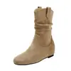 Botas súper elegantes, que aumentan la altura, de media pantorrilla para mujer, nueva colección Otoño/Invierno 2026, botines marrones estilo Birkenstock, populares botas Martin