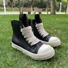 Zapatos de Caña Alta de Cuero Ro, Modernos y Versátiles, Zapatos Trbottomy para Pareja, Suelas Gruesas, Talla Grande, Correas Gruesas, Tenis de Cuero Genuino al por Mayor
