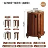 Taburete Apilable de Madera Maciza, Taburete Bajo Multifuncional para el Hogar, Taburete para Comedor, Taburete Redondo para Dormitorio, Silla, Banco de Lujo Ligero, Mesa Auxiliar Estilo Chino Nuevo