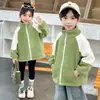 Jaqueta Polar Fleece Infantil, Roupas de Outono e Inverno para Meninas, Novas Roupas Espessas de Veludo para Meninos, Tops Quentinhos de Inverno para Bebê