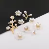 Flores de Pérola Sintética Estilo Antigo Incrustadas com Diamantes, Galhos e Ramificações, Acessórios de Resina, Acessórios de Cabelo DIY Feitos à Mão, Materiais para Joias de Leque