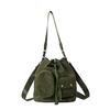 Estilo coreano moda cordão água-repelente nylon pano balde saco casual all-match saco de ombro crossbody saco de estudante para as mulheres